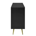 Stylish Sideboard with Wave Geometric Design, Conical Legs, Adjustable, Suitable for Study, Entryway and Living Room