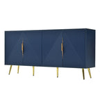Stylish Sideboard with Wave Geometric Design, Conical Legs, Adjustable, Suitable for Study, Entryway and Living Room