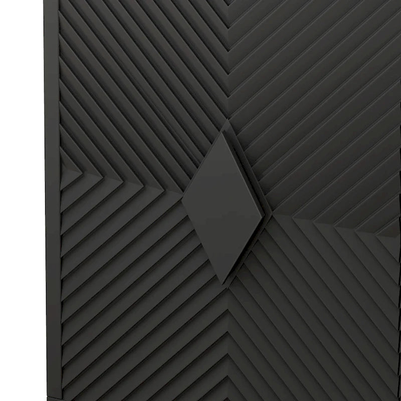 2 Door Wooden Storage Cabinet with Metal Leg, Two-tier, for Living Room, Entryway