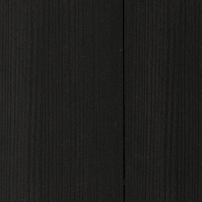 59" Black Wood Wall Mounted Accent Cabinet with Five Shelves