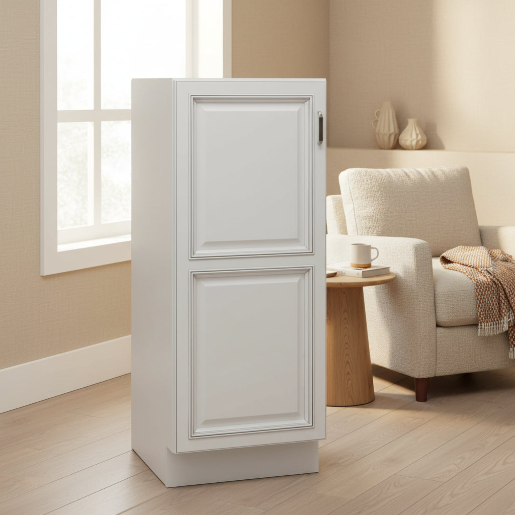 Sunny Wood Riley 48 Wood Floor Standing Bathroom Linen Tower Bottom