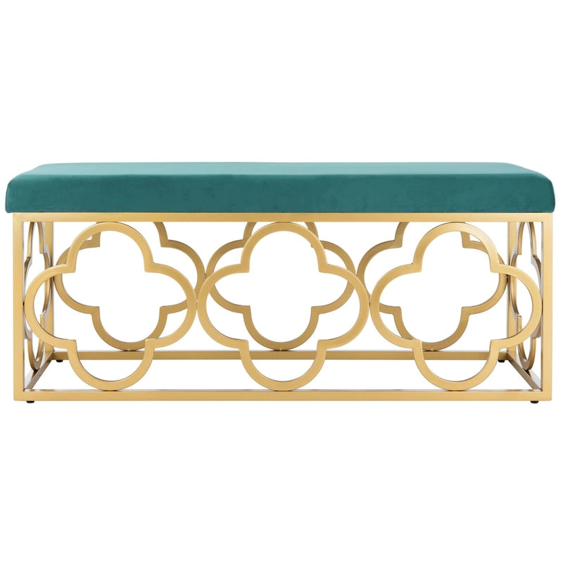 Moroccan Glam Rectangle Bench, 44.5 x 16.5 x 19