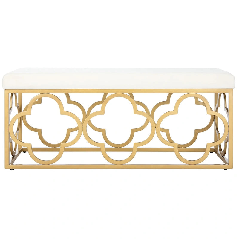 Moroccan Glam Rectangle Bench, 44.5 x 16.5 x 19