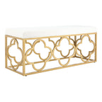 Moroccan Glam Rectangle Bench, 44.5 x 16.5 x 19