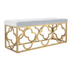 Moroccan Glam Rectangle Bench, 44.5 x 16.5 x 19