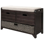 Storage Bench with Removable Basket and 2 Drawers