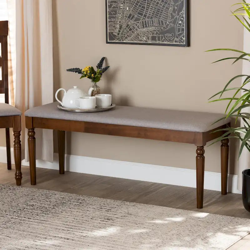 Modern Contemporary Wood Dining Bench