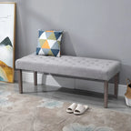 Tufted Upholstered Ottoman Accent Bench with Soft Cushion, Modern Design
