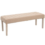 Tufted Upholstered Ottoman Accent Bench with Soft Cushion, Modern Design