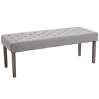 Tufted Upholstered Ottoman Accent Bench with Soft Cushion, Modern Design