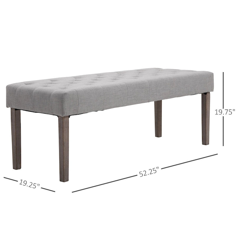 Tufted Upholstered Ottoman Accent Bench with Soft Cushion, Modern Design