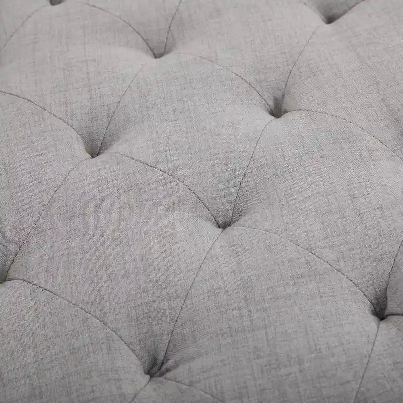 Tufted Upholstered Ottoman Accent Bench with Soft Cushion, Modern Design