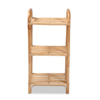 Bohemian Natural Brown Rattan 3-Tier Display Shelf