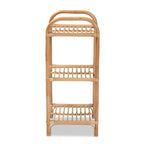 Bohemian Natural Brown Rattan 3-Tier Display Shelf
