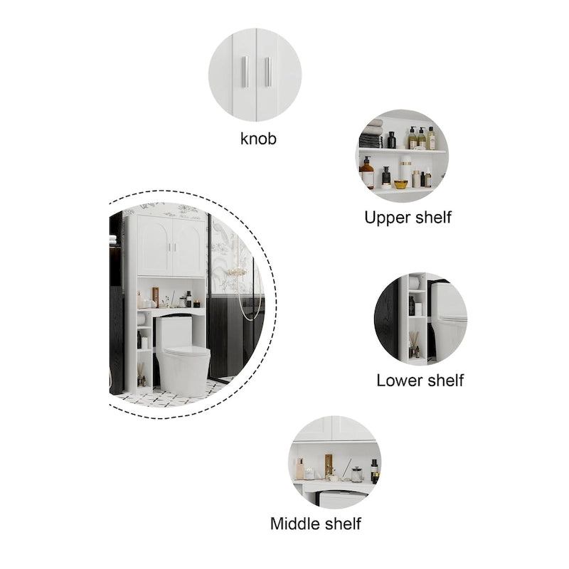 Over The Toilet Cabinet for Bathroom Storage Storage Shelf Organizer