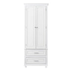 Tall Storage Cabinet with Two Drawers - N/A