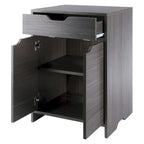 1-Drawer Storage Cabinet, Charcoal