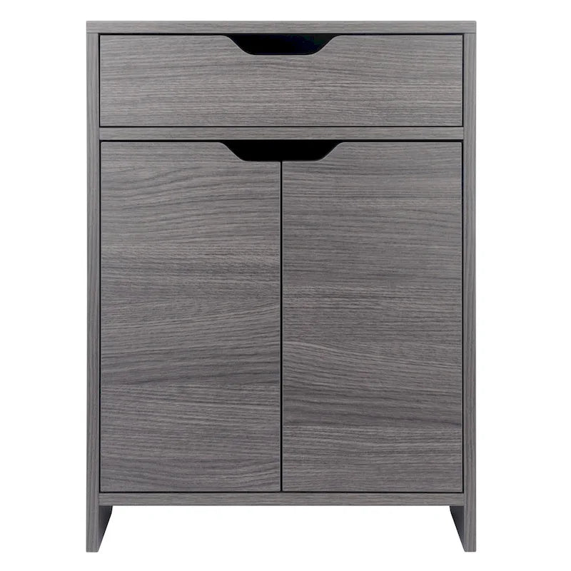 1-Drawer Storage Cabinet, Charcoal