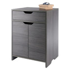 1-Drawer Storage Cabinet, Charcoal