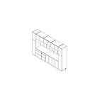 Kitchen Cabinet, Natural Teak & Black, 12Ft Wide