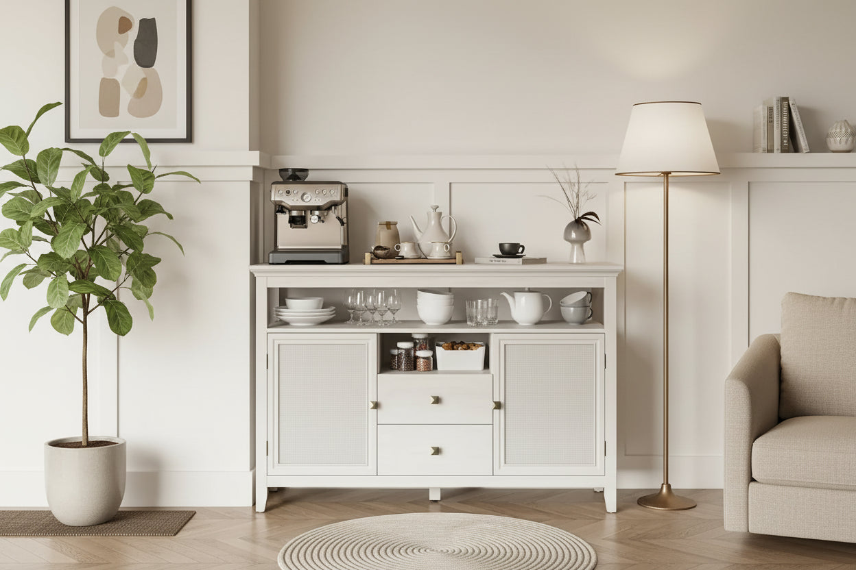 52.8 Natural Rattan Bar Cabinet