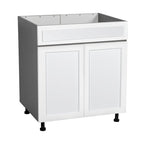 33 Sink Base Cabinets-High Double Door-Grey - 33 x 34 1/2 x 23 3/8