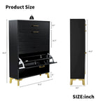 Hidden Shoe Rack Storage for Entryway,Free Standing Shoe Organizer with 2 Flip Drawers
