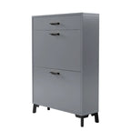 Hidden Shoe Rack Storage for Entryway,Free Standing Shoe Organizer with 2 Flip Drawers