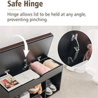 Shoe Storage Bench with Cover 2-Tier 39 Inches - 11.81D x 39.4W x 17H