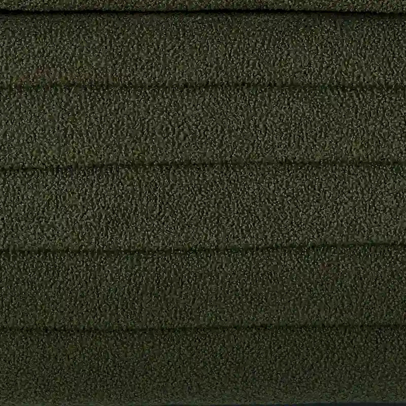 Modern Oval Storage Ottoman Bench, Boucle Teddy Fabric, End of Bed Stool with Safety Hinge