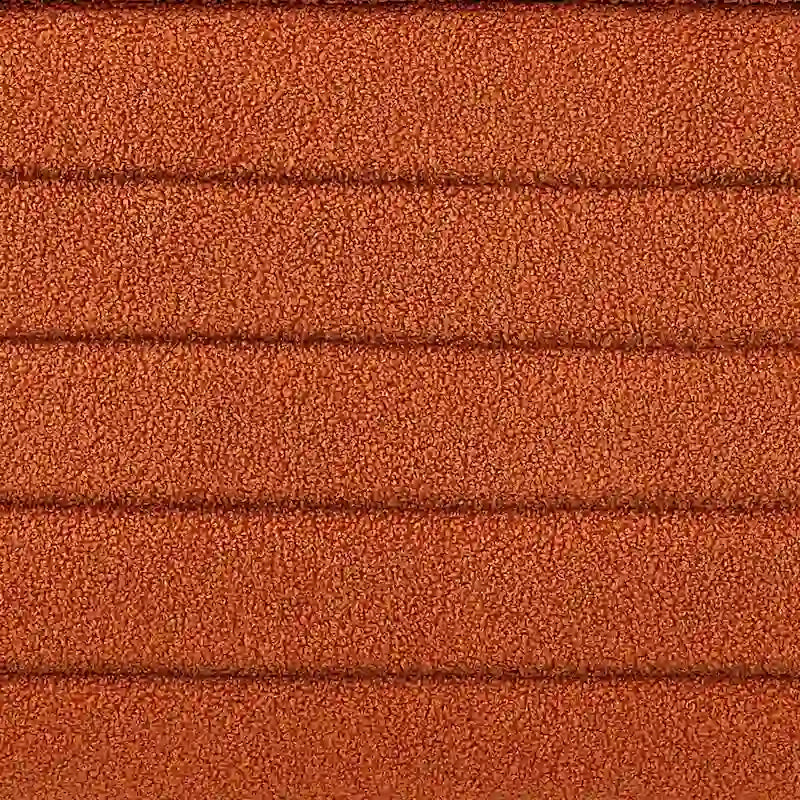 Modern Oval Storage Ottoman Bench, Boucle Teddy Fabric, End of Bed Stool with Safety Hinge