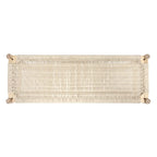 Solid Wood and Woven Rope Entryway Bench, 43.3L x 15.0W x 18.0H