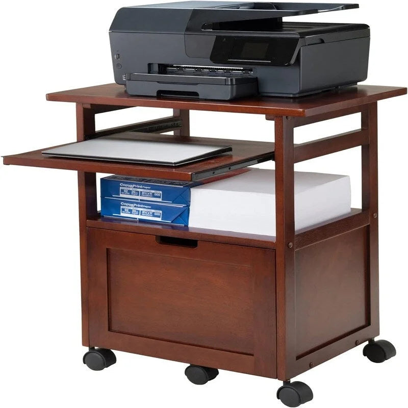 Home Office Cabinet, Walnut, 16W x 13D x 11H