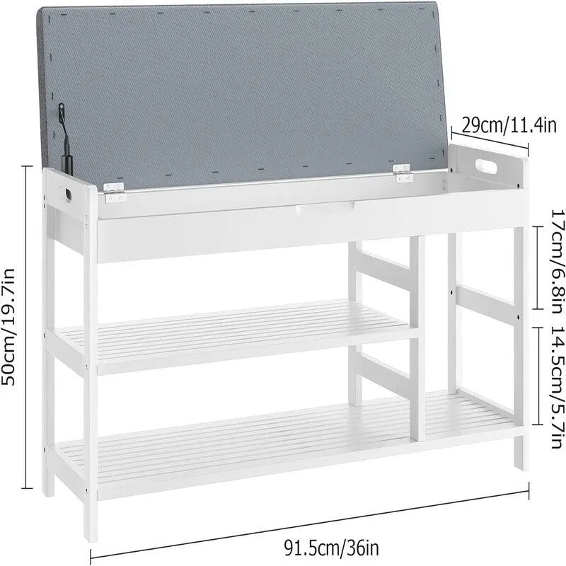 Entryway Storage Bench - 11.4D x 36W x 19.7H