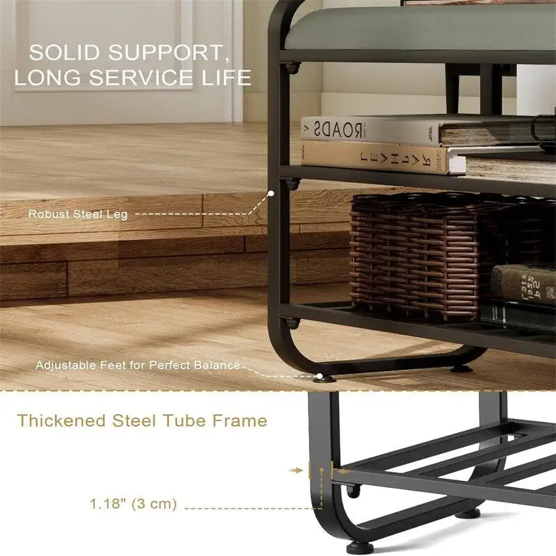 3-Tier Shoe Rack - 12.6D x 23.62W x 20.8H