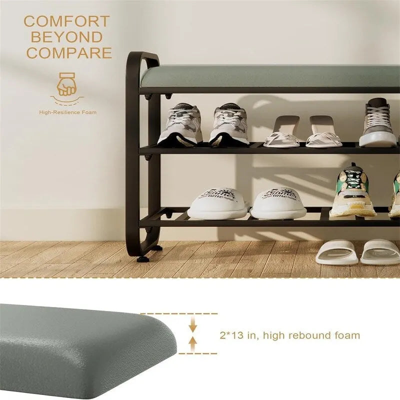 3-Tier Shoe Rack - 12.6D x 23.62W x 20.8H
