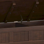 Solid Wood 48" Wide Transitional Entryway Storage Bench, Brunette Brown, 17D x 48W x 27.2H