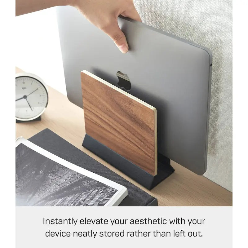 Slim Laptop Stand, Steel and Wood, 2.44 x 6.3 x 5.91 inches