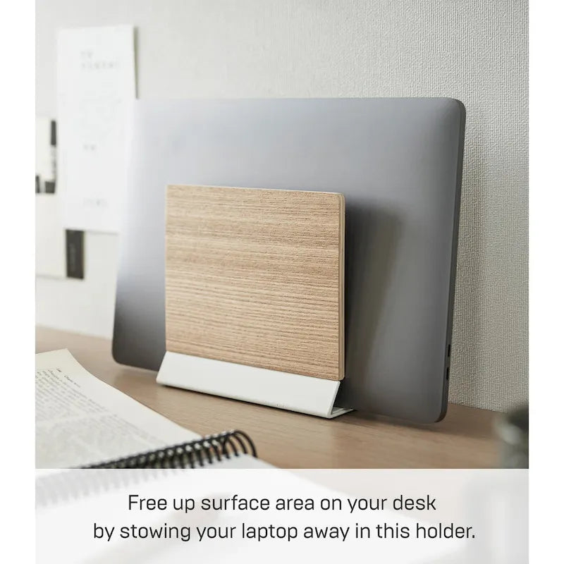 Slim Laptop Stand, Steel and Wood, 2.44 x 6.3 x 5.91 inches