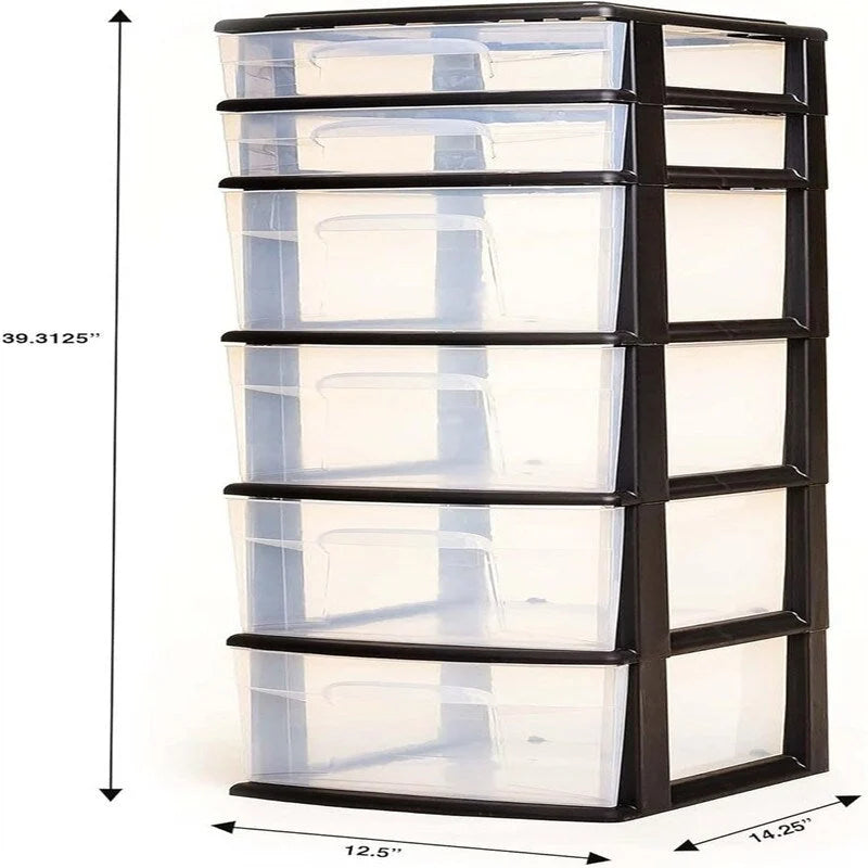 6-Drawer Plastic Home Office Bedroom