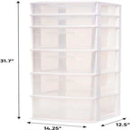 6-Drawer Plastic Home Office Bedroom