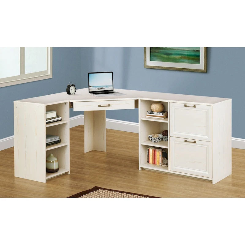 Antique White 2-Door File Cabinet