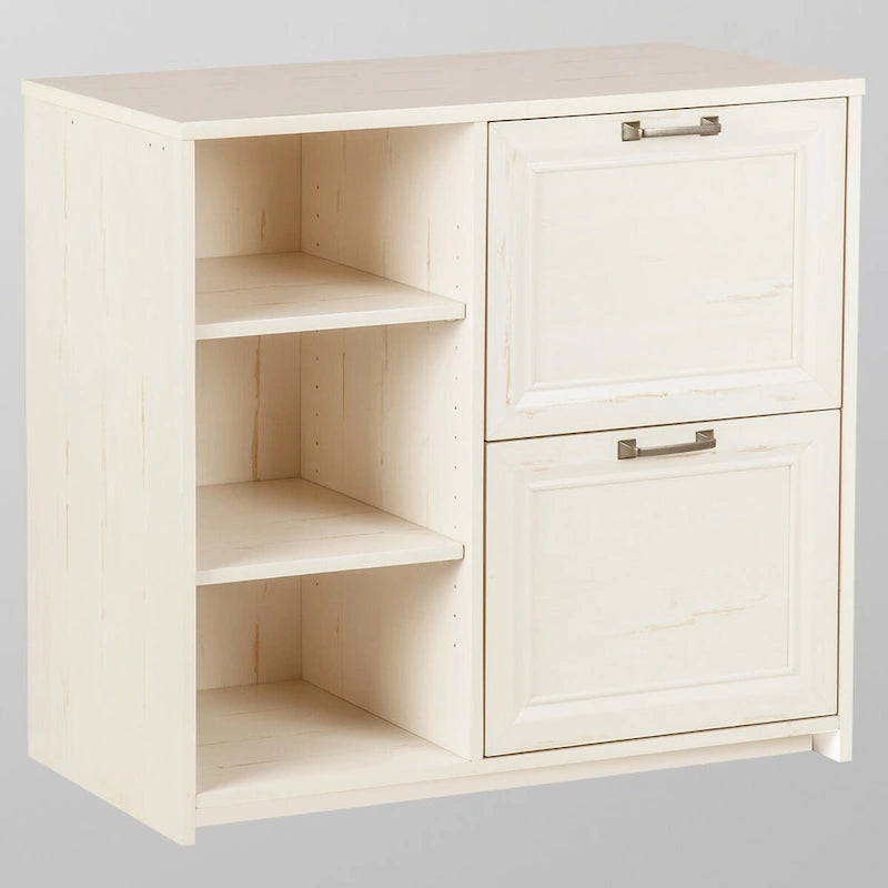 Antique White 2-Door File Cabinet