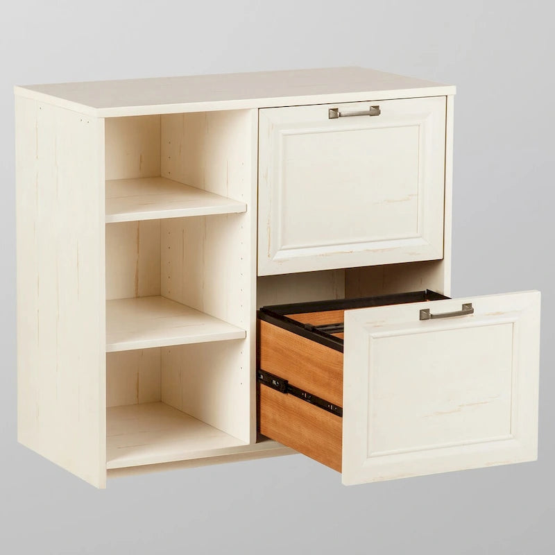 Antique White 2-Door File Cabinet