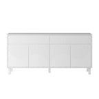 Buffet Storage Cabinet with Pine Leg and Adjustable Interior Sideboard - 63