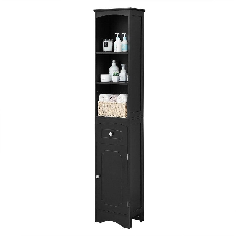 Freestanding Bathroom Storage Cabinet with Drawer, Adjustable Shelf