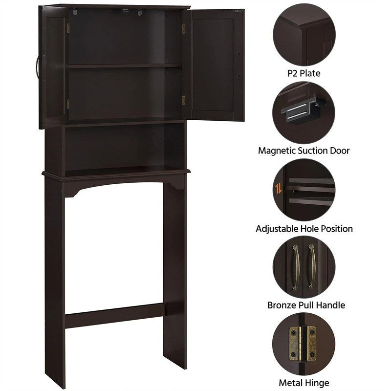 Over the Toilet Storage Cabinet - 9D x 24.5W x 66H