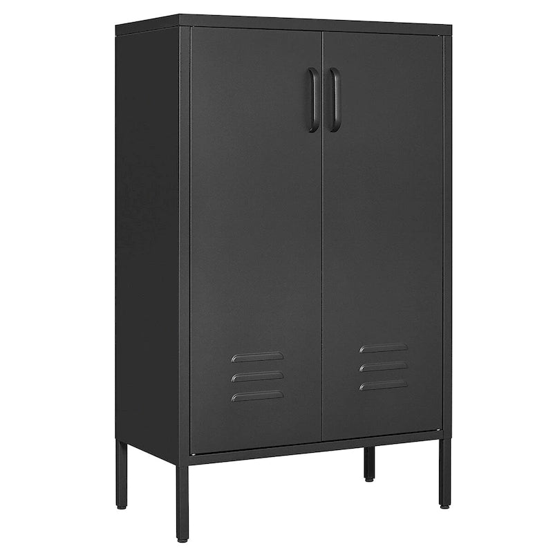 2 Door Miscellaneous Storage Cabinet with 2 Movable Partitions, for Garage / Office