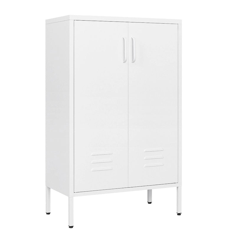 2 Door Miscellaneous Storage Cabinet with 2 Movable Partitions, for Garage / Office