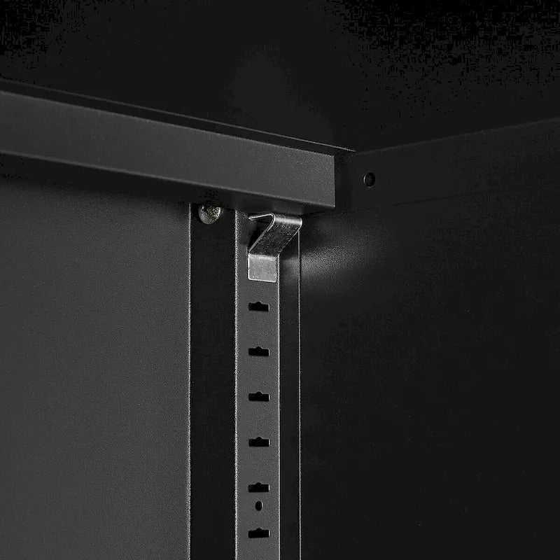 2 Door Miscellaneous Storage Cabinet with 2 Movable Partitions, for Garage / Office